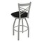 Holland Bar Stool Co 30" Swivel Bar Stool, Nickel Finish, Black Vinyl Seat 82030ANBlkVinyl - alternate 4
